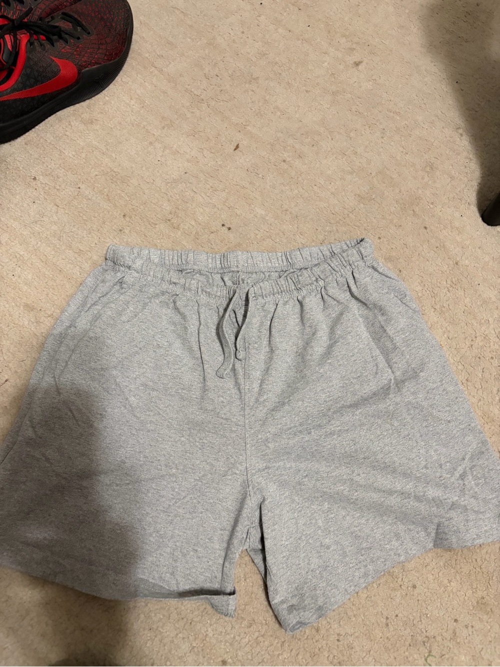 Essentials Light Gray Men's Athletic Drawstring Shorts